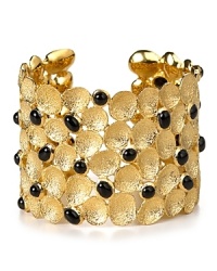 Move your look in a Grecian direction with Melinda Maria's gold-plated cuff. Resist the urge to stack, this layered piece makes a statement worn solo. Move your look in a Grecian direction with Melinda Maria's gold-plated cuff. Resist the urge to stack, this layered piece makes a statement worn solo.