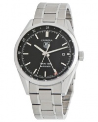 TAG Heuer Men's WV2115.BA0787 Carrera Calibre 7 Twin Time Automatic Black Dial Steel Bracelet Watch TAG Heuer Men's WV2115.BA0787 Carrera Calibre 7 Twin Time Automatic Black Dial Steel Bracelet Watch