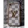 Limited Edition LV Print on Front with Gold Frame Leather Case for Iphone 4/4s