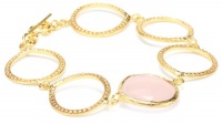Coralia Leets Jewelry Design Riviera Collection 20mm Plain Link Bracelet Rose Quartz