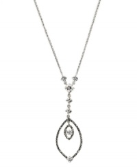 Add shimmer and intrigue to your neckline. This Judith Jack intricate pendant necklace features round-cut cubic zirconia (3-4/5 ct t.w.) surrounded by marcasite stones (2/3 ct. t.w.). Crafted in sterling silver. Approximate length: 16 inches. Approximate drop: 2 inches.