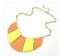 The London Statement Necklace (Yellow/Coral) The London Statement Necklace (Yellow/Coral)