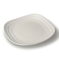 Mikasa Swirl White Open Stock Soft Square Shaped Plate Mikasa Swirl White Open Stock Soft Square Shaped Plate