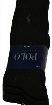 Polo Ralph Lauren Men's 3 Pack Socks Dress Socks Black (10-13) Polo Ralph Lauren Men's 3 Pack Socks Dress Socks Black (10-13)