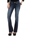 Earl Jeans' petite jeans feature a smart dark wash and flattering bootcut leg -- a denim essential!