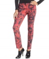 Get the skinny on this season's style with petite jeggings in a mottled floral print, from DKNY Jeans.