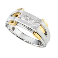 14k Two-tone Gold 1/3ct tw Diamond Ring. Finger Size 8.5 14k Two-tone Gold 1/3ct tw Diamond Ring. Finger Size 8.5