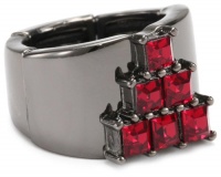 Kenneth Cole New York Modern Garnet Square Faceted Bead Stretch Ring, Size 7.5 Kenneth Cole New York Modern Garnet Square Faceted Bead Stretch Ring, Size 7.5