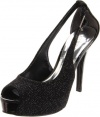 Guess Women's Hondo5 Open-Toe Pump,Black,8.5 M US