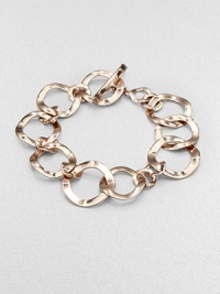 From the Lite Links Collection. A sophisticated design featuring wavy links in various sizes in sterling silver and 18k gold, finished in the warm glow of 18k rose goldplating. Sterling silver and 18k gold with 18k rose goldplatingLength, about 7.5Toggle closureImported From the Lite Links Collection. A sophisticated design featuring wavy links in various sizes in sterling silver and 18k gold, finished in the warm glow of 18k rose goldplating. Sterling silver and 18k gold with 18k rose goldplatingLength, about 7.5Toggle closureImported