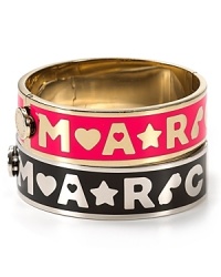MARC BY MARC JACOBS' signature lettering shares the scene with playful heart, sunglasses, and star icons. Stack these with an armful of other bracelets for a trend-right look. MARC BY MARC JACOBS' signature lettering shares the scene with playful heart, sunglasses, and star icons. Stack these with an armful of other bracelets for a trend-right look.