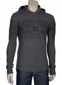 Vince Thermal Shirt Mens XX-Large /2XL / XXL Euro 56 Hoodie Gray Cotton Snowflake Print Vince Thermal Shirt Mens XX-Large /2XL / XXL Euro 56 Hoodie Gray Cotton Snowflake Print
