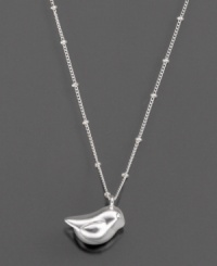 Dress up with a healthy dose of cuteness. This Fossil chubby bird pendant is crafted in shiny silvertone mixed metal. Approximate length: 16 inches + 2-inch extender. Approximate drop: 3/4 inches. Dress up with a healthy dose of cuteness. This Fossil chubby bird pendant is crafted in shiny silvertone mixed metal. Approximate length: 16 inches + 2-inch extender. Approximate drop: 3/4 inches.