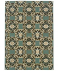 Plant something fresh on your patio. This Sphinx area rug adds irresistible style to any indoor or outdoor gathering space, featuring a vibrant floral motif constructed from soft and durable polypropylene that's tough, weather-resistant and easy to clean. (Clearance) Plant something fresh on your patio. This Sphinx area rug adds irresistible style to any indoor or outdoor gathering space, featuring a vibrant floral motif constructed from soft and durable polypropylene that's tough, weather-resistant and easy to clean. (Clearance)