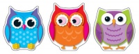 Colorful Owls Cut-Outs Colorful Owls Cut-Outs