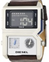 Diesel Men's DZ7174 Brown and Silver Advanced Analog-Digital Black Dial Watch