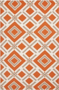5' x 8' Rectangular Surya Area Rug FAL1086-58 Orange-Red/Praline Color Handmade in India Fallon Collection 5' x 8' Rectangular Surya Area Rug FAL1086-58 Orange-Red/Praline Color Handmade in India Fallon Collection