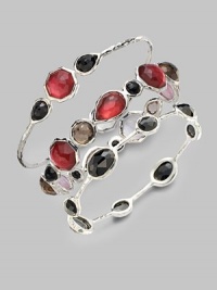 From the Wonderland Collection. Delicate alone or lush in multiples, this exquisite design hosts clear quartz, mother-of-pearl and onyx stones set in sterling silver.Clear quartz, mother-of-pearl, onyx Sterling silver Diameter, about 2½ Imported From the Wonderland Collection. Delicate alone or lush in multiples, this exquisite design hosts clear quartz, mother-of-pearl and onyx stones set in sterling silver.Clear quartz, mother-of-pearl, onyx Sterling silver Diameter, about 2½ Imported