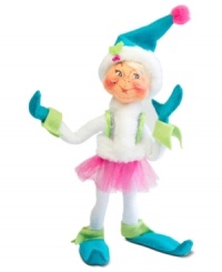 All is bright. See a whole new side of Santa's little helpers with an elf that dazzles in neon, glitter and tulle. With the unmistakable whimsy and soft, flexible features of Annalee dolls. All is bright. See a whole new side of Santa's little helpers with an elf that dazzles in neon, glitter and tulle. With the unmistakable whimsy and soft, flexible features of Annalee dolls.