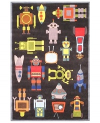 Mr. Roboto invades the scene with this irresistibly retro rug from Momeni's Lil Mo Whimsy collection. Designed to help update outgrown decor, the Whimsy collection is a perfect match for would-be builders and dreamers. Colorful, low-fi robots of all origins populate this supercool rug fit for a true techie. Hand-tufted mod-acrylic is soft, strong and flame-retardent. Mr. Roboto invades the scene with this irresistibly retro rug from Momeni's Lil Mo Whimsy collection. Designed to help update outgrown decor, the Whimsy collection is a perfect match for would-be builders and dreamers. Colorful, low-fi robots of all origins populate this supercool rug fit for a true techie. Hand-tufted mod-acrylic is soft, strong and flame-retardent.