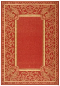 Area Rug 6x9 Rectangle Transitional Red - Natural Color - Safavieh Courtyard Rug from RugPal Area Rug 6x9 Rectangle Transitional Red - Natural Color - Safavieh Courtyard Rug from RugPal