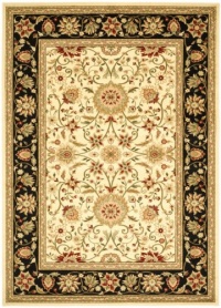 Area Rug 5x7 Rectangle Traditional Ivory - Black Color - Safavieh Lyndhurst Rug from RugPal Area Rug 5x7 Rectangle Traditional Ivory - Black Color - Safavieh Lyndhurst Rug from RugPal