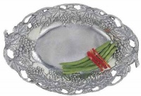 Arthur Court Grape Oval Tray with Fretwork, 13-1/2-Inch Arthur Court Grape Oval Tray with Fretwork, 13-1/2-Inch