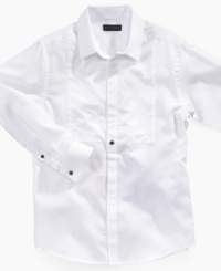 When he needs to go formal, this tuxedo shirt from Sean John will provide a refined look with just the right amount of swag. When he needs to go formal, this tuxedo shirt from Sean John will provide a refined look with just the right amount of swag.