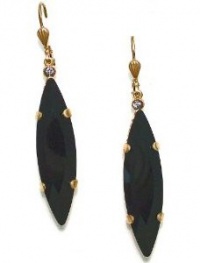 Catherine Popesco 14K Gold Plated Faceted Marquise Jet Black Swarovski Crystal Dangle Earrings Catherine Popesco 14K Gold Plated Faceted Marquise Jet Black Swarovski Crystal Dangle Earrings