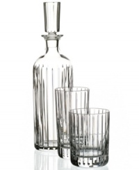Refined elegance simply stated, the way only Baccarat can. The Harmonie Collection features evenly spaced vertical cuts on handmade crystal of the highest quality. A dashing pattern that suits modern and traditional tastes. Pair this decanter with a bottle of fine single malt for an truly exquisite gift. Refined elegance simply stated, the way only Baccarat can. The Harmonie Collection features evenly spaced vertical cuts on handmade crystal of the highest quality. A dashing pattern that suits modern and traditional tastes. Pair this decanter with a bottle of fine single malt for an truly exquisite gift.