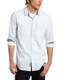 Calvin Klein Jeans Men's Sky Glaze Stripe Long Sleeve Woven Calvin Klein Jeans Men's Sky Glaze Stripe Long Sleeve Woven