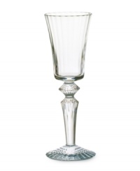 Baccarat raises a glass, elevating formal tables with the spectacularly detailed Mille Nuits wine glass. Strong lines and a beveled texture in weighty, dishwasher-safe crystal lend bold, effortless elegance to every occasion. Baccarat raises a glass, elevating formal tables with the spectacularly detailed Mille Nuits wine glass. Strong lines and a beveled texture in weighty, dishwasher-safe crystal lend bold, effortless elegance to every occasion.