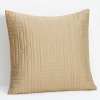 Taking a cue from the Far East, this decorative pillow is tailored to fit most home interiors. Fashioned in a soft cotton sateen. Taking a cue from the Far East, this decorative pillow is tailored to fit most home interiors. Fashioned in a soft cotton sateen.