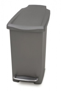 simplehuman 10L-Liter / 2.6-Gallon Slim Step Trash Can, Grey Plastic simplehuman 10L-Liter / 2.6-Gallon Slim Step Trash Can, Grey Plastic