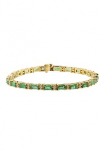 Effy Jewlery Gemma Emerald and Diamond Bracelet, 6.28 TCW Effy Jewlery Gemma Emerald and Diamond Bracelet, 6.28 TCW