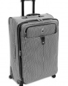 London Fog Luggage Chelsea Check 29 Inch 360 Expandable Upright Suiter, Black/White Check, One Size