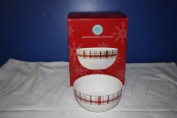 Martha Stewart Collection Festive Plaid-Set of 4 Small Bowl Martha Stewart Collection Festive Plaid-Set of 4 Small Bowl
