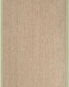 Area Rug 8x10 Rectangle Natural Fiber Beige-Light Green Color - Surya Village Rug from RugPal
