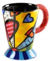 A work of art, the vividly hued, wildly patterned Heart latte mug showcases the one-of-a-kind style of world-renowned Brazilian artist Romero Britto.