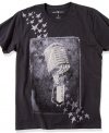 Amplify your style with this microphone graphic t-shirt from Andrew Charles.