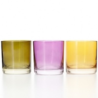These brightly-hued glasses set a festive tone with a cheery punch of color. These brightly-hued glasses set a festive tone with a cheery punch of color.