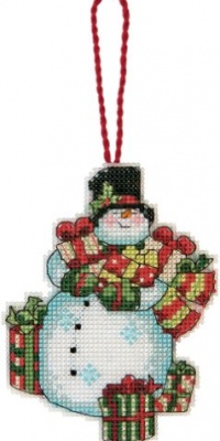 Dimensions Counted Cross Stitch, Snowman Ornament Dimensions Counted Cross Stitch, Snowman Ornament