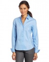 Jones New York Women's Petite Long Sleeve Easy Care Blouse, New Blue, 6P