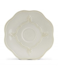 The perfect complement to the Butler's Pantry collection, Butler's Pantry Gourmet dinnerware and dishes showcase a similar vintage style in a new octagonal shape. Ivory earthenware is trimmed and embellished with bas-relief. The perfect complement to the Butler's Pantry collection, Butler's Pantry Gourmet dinnerware and dishes showcase a similar vintage style in a new octagonal shape. Ivory earthenware is trimmed and embellished with bas-relief.