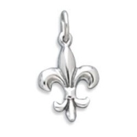 Sterling Silver Fleur-De-Lis Charm Sterling Silver Fleur-De-Lis Charm