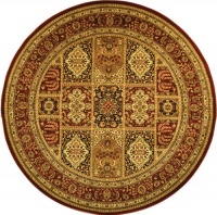 Safavieh Lyndhurst Collection LNH217B Round Area Rug, 5-Feet 3-Inch, Red