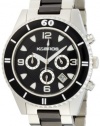 K&BROS Unisex 9136-1 C-901 Ceramic Chronograph Silver-tone Black Watch