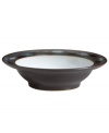 Handsome and understated, this Sienna soup/cereal bowl features a wide mocha rim with shimmering ellipses and a glazed interior for smart-casual style at breakfast, lunch and dinner.