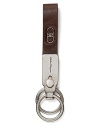 Adorned with Salvatore Ferragamo's signature Gancini logo, this keychain adds a bit of designer flair to your every day.