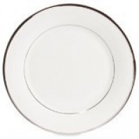 Lenox Solitaire White Platinum Banded Bone China Butter Plate Lenox Solitaire White Platinum Banded Bone China Butter Plate